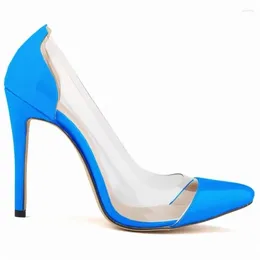 Dress Shoes Women Pumps Fashion Sexy Pointed Toe High Heels Party Wedding Prom Elegant Ladies PVC Transparent Stiletto Large Size