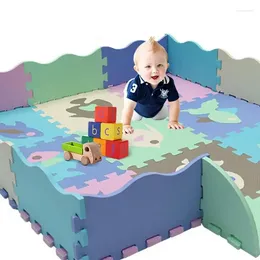 Carpets EVA Foam Play Mat With Fence Baby Puzzle Jigsaw Floor Mats Thick Carpet Pad For Kids Educational Toys Activity Random Colour