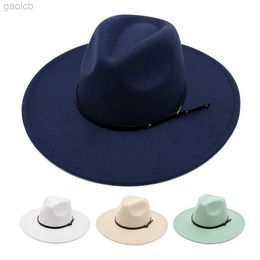 Hüte mit breiter Krempe, Fischerhüte, 9,5 cm breite Krempe, Droplet-Top, Fedoras, Unisex-Retro-Filzhut für Damen, britischer klassischer Jazz-Männerhut, Winter- und Herbst-Kleiderhut 24323