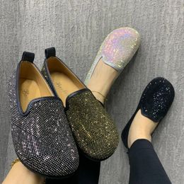 Casual Shoes Fashion Women Flats Rhinestone Summer For Mullers Plus Size Elegant