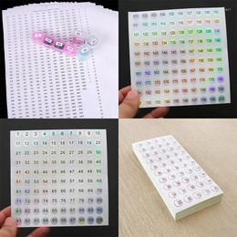 Gift Wrap Painting Digit Label Stickers Distinguish Nail Polish Bottles DIY Handmade Craft Classification Colour Adhesive Tags