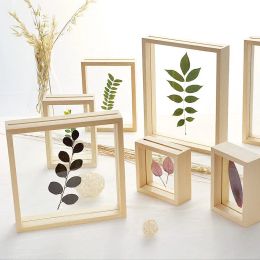 Frame Double Sided Resin Photo Frame DIY Plant Specimens Solid Wood Frame Wedding Room Desktop Decoration Picture Frames Ornament