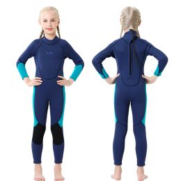 Suits Children Thermal Wetsuit 3mm Neoprene Diving Suit For Boys Girls Surfing Thick Full Wetsuits Kids Scuba Swimsuit Bathing Suit