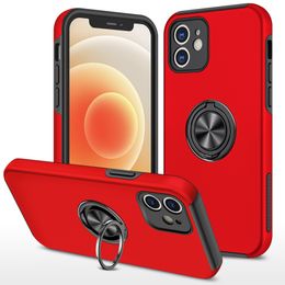 Magnetic Shockproof Case For IPhone 15 14 11 12 13 Pro Max Mini X XR 8 7 15 Plus SE Ring Holder Cover For Iphone 15 Pro Max Case