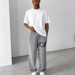 Casual Fashion est Cole Buxton Simple Letter Trousers Mens And Womens Oversized Keep Warm Knit Pants 240315