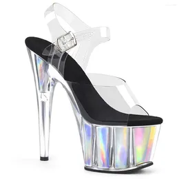 Dance Shoes LAIJIANJINXIA PVC Uppre Colour High Heel Sandals 17cm /7inch Sexy Model Show And Pole Dancing 021