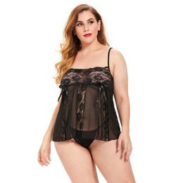 Large Size Sexy Camisole Pyjama Dress Chubby MM Fun Lingerie Zt032 327074