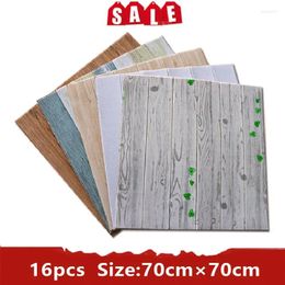 Wallpapers Self-Adhesive Wall Panels Bathroom 3D Foam Wallpaper Waterproof Wood Design Kitchen Home Decoration Stickers