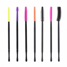 50pcs Silice Mascara Wands Applicator Disposable Eyel Brushes Comb Beauty Makeup Brush For Women Eyel Extensi tools j0de#