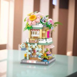 Sorting Nesting Stacking toys Mini Building Block Urban Landscape Model Toy Plus DIY Childrens Girl 24323