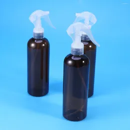 Storage Bottles 3Pcs 300ml Plastic Spray Bottle Hairdressing Water Empty Sprayer Refillable (Brown)