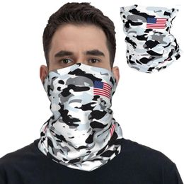 Scarves United States Urban Camouflage Military Bandana Neck Cover Camo USA Flag Mask Scarf Multifunctional Headband Running Unisex