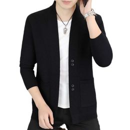 Versatile Loose Knit Cardigan Jacket Trend Outerwear Sweater Men's Clothing