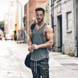 Men's Tank Tops Muscle Exercise Training Fitness Loose Breathable Basketball Running Stretch Sweat Vest Gym Shirt Men