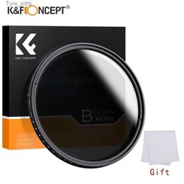 Filters K F Concept ND2-ND400 ND Filter Variable Neutral Density Filter 37/40.5/43/46/49/52/55/58/62/67/72/77/82mm Suitable for Camera LensL2403