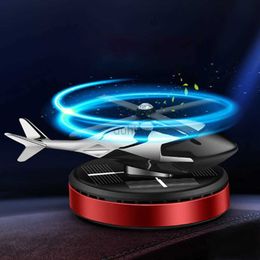 Car Air Freshener Solar powered helicopter air cleaning new car dashboard air freshener creative solar powered aircraft diffuser alloy aircraft fragrance 24323