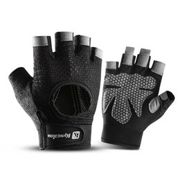 Radfahren Halbfingerhandschuhe MTB Road Anti-Rutsch-Stoßfest Fahrradhandschuhe Dicke Silikongel Fahrradhandschuhe Fahrradteile Fitness Gewichtheberhandschuhe