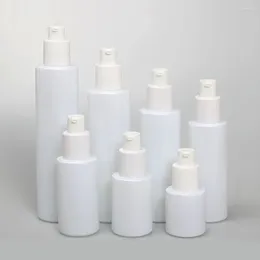 Storage Bottles Empty 20ml Pearl White Lotion/spray/toner Glass Bottle With ABS Wood Grain Cover For Cosmetic Packaging