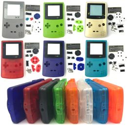 Cases Full set housing shell case replacement pack for Gameboy color housing cover for GBC game console shells case repair button
