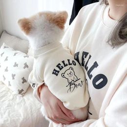 Dog Apparel Spring Pet T-shirt Hello Bear Dogs Clothes Cotton Puppy For Small Medium Vest Yorkshire Chihuahua Costume Ropa Perro