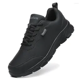 Casual Shoes Men Running Leather Waterproof Athletic Sneakers Wear-resistant Walking Sport Zapatillas Deportivos Hombre