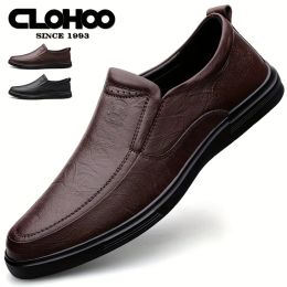 Shoes Leather cowhide rubber thick soled handmade cold sticky Shoes Loafers comfortable and breathable