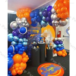 Party Decoration 135pcs Silver Blue 1st Birthday Balloons Wedding Anniversary Balloon Arch Kit Baby Shower Graduation Gender Reveal