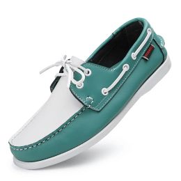 Shoes Mens Casual Genuine Suede Leather Docksides Classic Boat Shoes Loafers Shoes Handmade shoes High Quality Tenis Masculino Adult