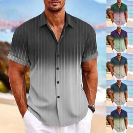 Men's Casual Shirts Gradient Short Big And Tall T For Men 3xlt Fitted Corduroy Sleeve Pajama Man Bodysuit Adult