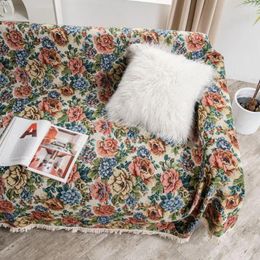 Chair Covers Washable Sofa Cover Vintage Farmhouse Furniture Protector With Exquisite Pattern For L Shape Couch Soft Universal