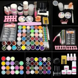 Kits 70PCS Professional Acrylic Powder Glitter Acrylic Nail Kit Crystal Nail Polymer nail supplies Manicure UV gel nail polish