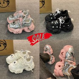 2024 Resistant Comfort Daddy shoes for women show foot small early spring small man increase thick sole leisure sports platform shoes GAI