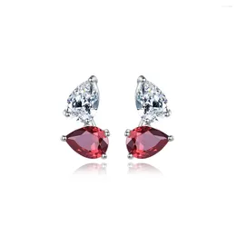 Stud Earrings 925 Sterling Silver Trendy Crystal Statement For Women Girls Valentines Day Gift Fashion Jewellery