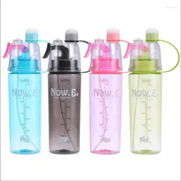 Water Bottles 600ml Bottle Motivational Sport Leakproof Drinking Outdoor Travel Gym Fitness Jugs For Spray