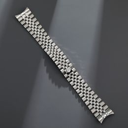 13mm 17mm 20mm 21mm 316L Solid Stainless Steel Jubilee Curved End Watch Strap Band Bracelet Fit For Rolex 220617281J