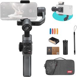 Heads Zhiyun Smooth 5 Combo w/Magnetic Fill Light Carrying Bag Tripod Professional 3Axis Handheld Gimbal Stabiliser for Smartphone