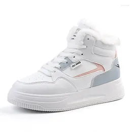 Walking Shoes High-top Winter Sports Women Big Size Student Height-increasing Casual Sneakers Warm Girls