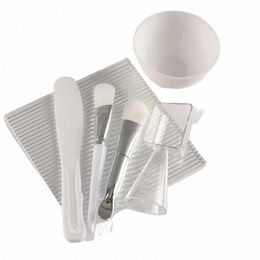 diy Facial Mask Bowl and Brush Set Soft Glue 5-Piece Set Silice Home Made Diaphragm Regulating Bowl Spa Beauty Tools r0Un#