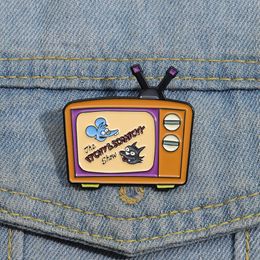 Cartoon Comic Television Enamel Pins Retro TV Play Lapel Pins Anime Animal Brooches Pin Backpack Clothes Hat Badge Jewellery Gift