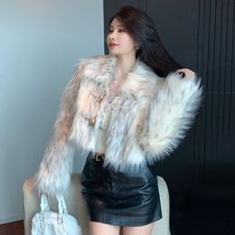 Wealthy Heirloom Winter Coat Furry Fox Fur Grass Womens New Style Westernised Short Versatile Spicy Girl Top