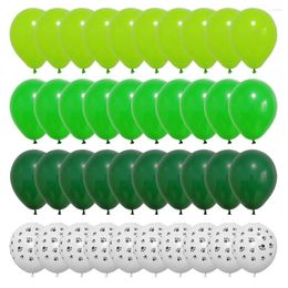 Party Decoration 40 Pcs Green Latex Dog Tiger Balloons Jungle Animals Theme Kids Boy Happy Birthday Decorations Baby Shower Supplies