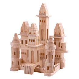 Sorting Nesting Stacking toys Y55B Wooden Montessori Stacked Toys 3 4 5 6-year-old Children and Toddlers Sensor Castle Building Blocks 75 Piece Set 24323