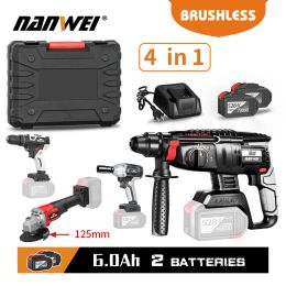 Hammer NANWEI Ultralowcheap Super Electric Tool Bag 3/4 Pieces Electric Drill/Wrench/Harmer/Angle Grinder