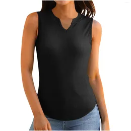 Camisoles & Tanks Women's Ribbed Fitted Tank Tops 2024 V Neck D Hem Running Women Beaded Top 4x Athletic Beach