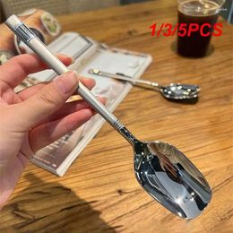 Spoons 1/3/5PCS Stainless Steel Spoon High Quality Feel Comfortable Grade Long Handle