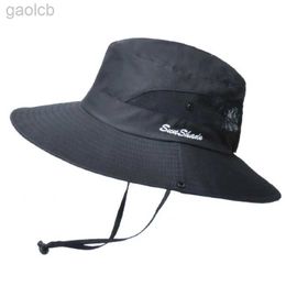 Wide Brim Hats Bucket Hats Unisex Summer Bicolor Wide Brim Bucket Hat Outdoor UV Protection UPF 50+Sun Hat Panama Womens Parents and Children Fishing Hat 24323