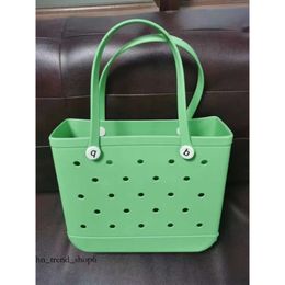 Evening Bags Large Waterproof Beach Bag Solid Punched Organiser Basket Summer Bogg Shoulder Storage Handbags Women's Stock Gifts 786