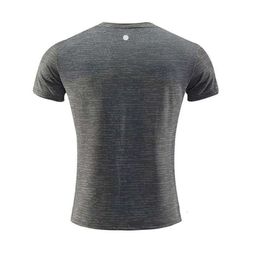2024 Absorbent and Breathable Designer lululemenI Men Outdoor Shirts New Fiess Gym Football Soccer Mesh Back Sports Quick-dry T-shirt Skinny jiu66