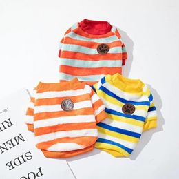 Dog Apparel Pretty Thickened Fine Workmanship Windproof Cat Two-legged Stripes Clothes Pet Pullover Sweatshirt Dress Up