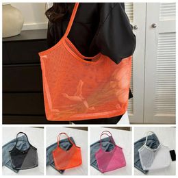 Shopping Bags Fishnet Mesh Hollow Beach Bag Convenient Transparent Large Capacity Lightweight Simple Travel